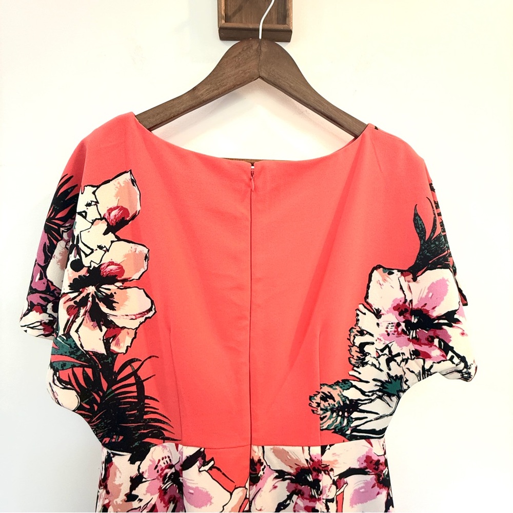 Adrianna Papell Coral Floral Sheath Dress - Picture 6 of 13